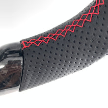 Load image into Gallery viewer, CCexcellent for Infiniti Q50 2014 2015 2016 2017 /QX50 2015 2016 2017 carbon fiber steering wheel with red stitching