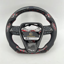 Load image into Gallery viewer, CCExcellent For Toyota 8th gen Camry SE/XSE/LE/XLE/TRD /Avalon 2018-2022 Carbon Fiber Steering Wheel With round top and flat bottom and LED