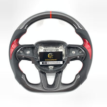 Load image into Gallery viewer, CCexcellent For 2015-2021 Dodge Challenger/hellcat/charger/durango carbon fiber steering wheel with red stripe line
