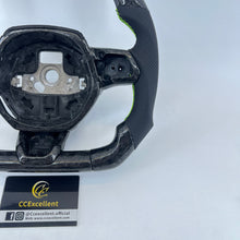 Load image into Gallery viewer, CCexcellent For 2015-2024 Lamborghini Huracan Custom Forged Carbon Fiber Steering Wheel With Green Stripe and Stitching