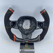 Load image into Gallery viewer, CCexcellent For Lamborghini Aventador Custom Carbon Fiber Steering Wheel Black alcantara sides F1 shape