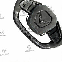 Load image into Gallery viewer, CCExcellent For Chevrolet Corvette C8 2020-2024 Carbon Fiber Steering Wheel with Airbag cover