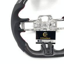 Load image into Gallery viewer, CCExcellent For Ford Mustang/SHELBY/GT350R/GENUINE 2018-2022 Carbon Fiber Steering Wheel with red stitching