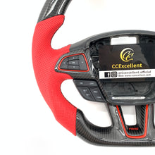 Load image into Gallery viewer, CCExcellent For Ford Focus MK3 RS/ST /EcoSport/Escape/Kuga/C-MAX 2015-2020 Carbon Fiber Steering Wheel With red “RS” printing logo