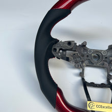 Load image into Gallery viewer, CCExcellent For Honda 10th gen Accord EXL/EX/LX/Honda Insight 2018-2022 Carbon Fiber Steering Wheel with red carbon fiber at top and bottom