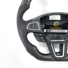 Load image into Gallery viewer, CCExcellent For Ford Focus MK3 RS/ST /EcoSport/Escape/Kuga/C-MAX 2015-2020 Carbon Fiber Steering Wheel With black perforated leather