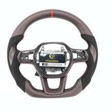 Load image into Gallery viewer, CCexcellent For 11th Gen/2022-2023 Honda Civic carbon fiber steering wheel with matte red top&trims