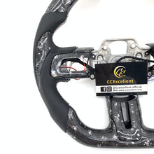 Load image into Gallery viewer, CCExcellent For Ford Mustang/SHELBY/GT350R/GENUINE 2018-2022 Carbon Fiber Steering Wheel with white stripe line with heat function