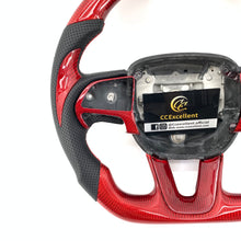 Load image into Gallery viewer, CCexcellent For 2015-2021 Dodge Challenger/hellcat/charger/durango carbon fiber steering wheel with red gloss carbon fiber