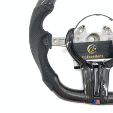 Load image into Gallery viewer, CCExcellent For BMW M2/M3/M4/F150/F30/F87M2/F30 335i/F32 428i 435i/F80 F83/F87 M2/F80 M3/F82 M4 Carbon Fiber Steering Wheel with black stripe line