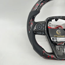 Load image into Gallery viewer, CCExcellent For Toyota 8th gen Camry SE/XSE/LE/XLE/TRD /Avalon 2018-2022 Carbon Fiber Steering Wheel With perforated leather and red stitching
