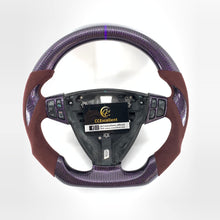Load image into Gallery viewer, CCExcellent For 2005-2011 Saab 9-3 Custom Purple Wire Carbon Fiber Alcantara Steering Wheel