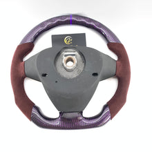 Load image into Gallery viewer, CCExcellent For 2005-2011 Saab 9-3 Custom Purple Wire Carbon Fiber Alcantara Steering Wheel