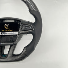 Load image into Gallery viewer, CCExcellent For Ford Focus MK3 RS/ST /EcoSport/Escape/Kuga/C-MAX 2015-2020 Carbon Fiber Steering Wheel With round top and flatbottom shape