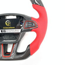 Load image into Gallery viewer, CCExcellent For Ford Focus MK3 RS/ST /EcoSport/Escape/Kuga/C-MAX 2015-2020 Carbon Fiber Steering Wheel With black stitching