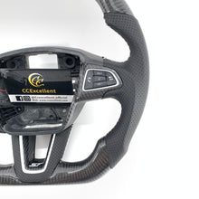 Load image into Gallery viewer, CCExcellent For Ford Focus MK3 RS/ST /EcoSport/Escape/Kuga/C-MAX 2015-2020 Carbon Fiber Steering Wheel With black perforated leather