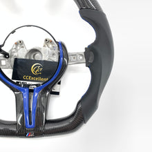 Load image into Gallery viewer, CCExcellent For BMW M2/M3/M4/F150/F30/F87M2/F30 335i/F32 428i 435i/F80 F83/F87 M2/F80 M3/F82 M4 Carbon Fiber Steering Wheel with blue stitching