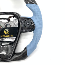 Load image into Gallery viewer, CCExcellent For Toyota 8th gen Camry SE/XSE/LE/XLE/TRD /Avalon 2018-2022 Carbon Fiber Steering Wheel With blue perforated leather