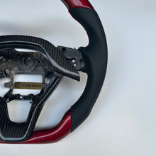 Load image into Gallery viewer, CCExcellent For Honda 10th gen Accord EXL/EX/LX/Honda Insight 2018-2022 Carbon Fiber Steering Wheel with red carbon fiber at top and bottom