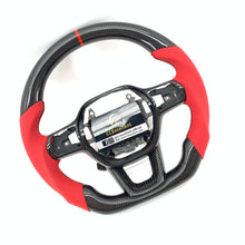 Load image into Gallery viewer, CCexcellent For 11th Gen/2022-2023 Honda Civic carbon fiber steering wheel with gloss red carbon fiber top&bottom&trims