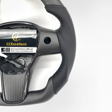 Load image into Gallery viewer, CCexcellent For 2017-2021 Tesla Model 3/Model Y Carbon Fiber Steering Wheel with black stripe line