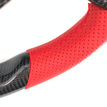 Load image into Gallery viewer, CCexcellent For 11th Gen/2022-2023 Honda Civic carbon fiber steering wheel with red perforated leather sides