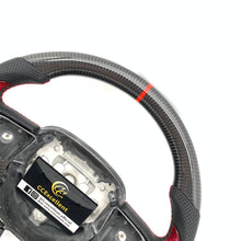 Load image into Gallery viewer, CCexcellent For 2015-2021 Dodge Challenger/hellcat/charger/durango carbon fiber steering wheel with red stitching and stripe line