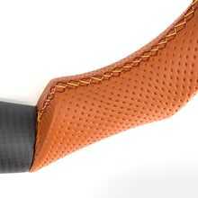 Load image into Gallery viewer, CCexcellent For Nissan Z coupe Carbon Fiber Steering Wheel With brown perforated leather