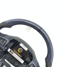 Load image into Gallery viewer, CCExcellent For Ford Focus MK3 RS/ST /EcoSport/Escape/Kuga/C-MAX 2015-2020 Carbon Fiber Steering Wheel With gloss blue wire carbon fiber