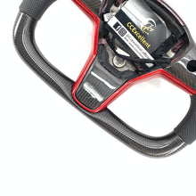 Load image into Gallery viewer, CCexcellent For 2017-2021 Tesla Model 3/Model Y Carbon Fiber Steering Wheel with black perforated leather