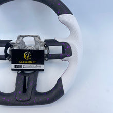 Load image into Gallery viewer, CCexcellent for Ford Mustang 2015 2016 2017 carbon fiber steering wheel with white perforated leather