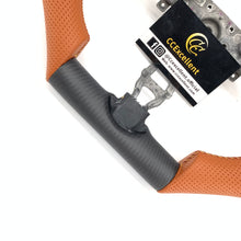 Load image into Gallery viewer, CCexcellent For Nissan Z coupe Carbon Fiber Steering Wheel With brown perforated leather