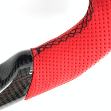 Load image into Gallery viewer, CCExcellent For Ford Focus MK3 RS/ST /EcoSport/Escape/Kuga/C-MAX 2015-2020 Carbon Fiber Steering Wheel With red perforated leather