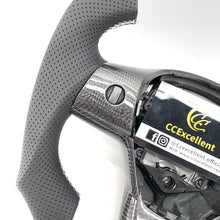 Load image into Gallery viewer, CCexcellent For 2017-2021 Tesla Model 3/Model Y Carbon Fiber Steering Wheel with white stitching