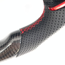 Load image into Gallery viewer, CCexcellent For 2015-2021 Dodge Challenger/hellcat/charger/durango carbon fiber steering wheel with red stitching and stripe line