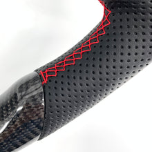 Load image into Gallery viewer, CCExcellent For Ford Mustang/SHELBY/GT350R/GENUINE 2018-2022 Carbon Fiber Steering Wheel with red stitching