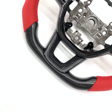 Load image into Gallery viewer, CCexcellent For 11th Gen/2022-2023 Honda Civic carbon fiber steering wheel with red perforated leather sides