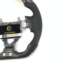 Load image into Gallery viewer, CCexcellent for Honda FK2 carbon fiber steering wheel with black perforated leather