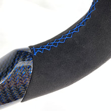 Load image into Gallery viewer, CCexcellent For S60 2005 2006 2007 2008 2009 volvo carbon fiber steering wheel with blue wire carbon fiber