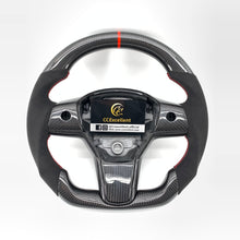 Load image into Gallery viewer, CCexcellent For 2017-2021 Tesla Model 3/Model Y Carbon Fiber Steering Wheel with black alcantara