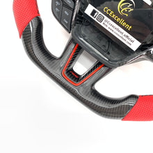 Load image into Gallery viewer, CCExcellent For Ford Focus MK3 RS/ST /EcoSport/Escape/Kuga/C-MAX 2015-2020 Carbon Fiber Steering Wheel With red “RS” printing logo