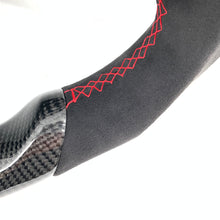 Load image into Gallery viewer, CCexcellent For 2017-2021 Tesla Model 3/Model Y Carbon Fiber Steering Wheel with black alcantara and red stripe line