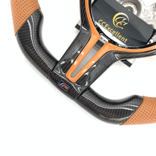 Load image into Gallery viewer, CCExcellent For BMW M2/M3/M4/F150/F30/F87M2/F30 335i/F32 428i 435i/F80 F83/F87 M2/F80 M3/F82 M4 Carbon Fiber Steering Wheel with brown stitching