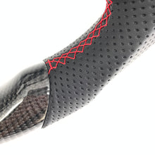 Load image into Gallery viewer, CCexcellent for Honda FK2 carbon fiber steering wheel with black perforated leather