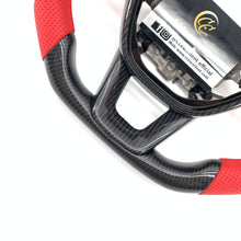 Load image into Gallery viewer, CCexcellent For 11th Gen/2022-2023 Honda Civic carbon fiber steering wheel with red perforated leather sides