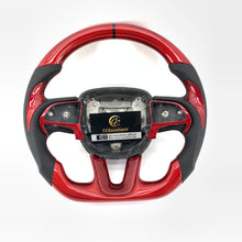Load image into Gallery viewer, CCexcellent For 2015-2021 Dodge Challenger/hellcat/charger/durango carbon fiber steering wheel with red gloss carbon fiber