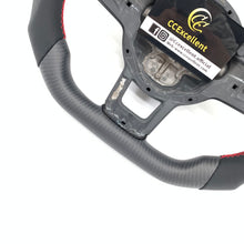 Load image into Gallery viewer, CCexcellent For 2015/2016/2017/2018/2019 Volkswagen MK7/MK7R/MK7GTI//GOLF MK7/GOLF7GIT carbon fiber steering wheel with flat top,flat bottom