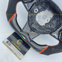 Load image into Gallery viewer, CCexcellent For Lamborghini Aventador Custom Carbon Fiber Steering Wheel Black alcantara sides F1 shape