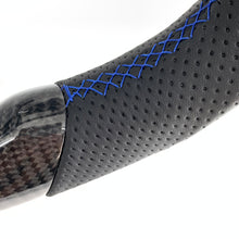Load image into Gallery viewer, CCexcellent for Infiniti QX50 2015 2016 2017 carbon fiber steering wheel with blue stripe