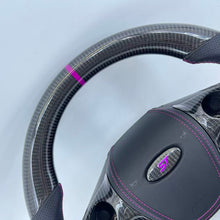 Load image into Gallery viewer, CCExcellent For Ford Focus2013 ST Carbon Fiber Steering Wheel With Purple stripes purple stitching and Airbag cover